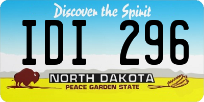 ND license plate IDI296