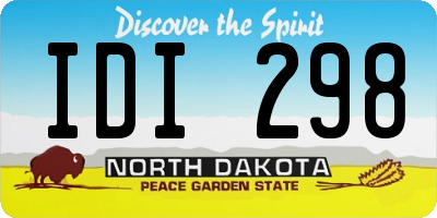 ND license plate IDI298