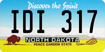 ND license plate IDI317