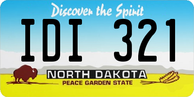 ND license plate IDI321
