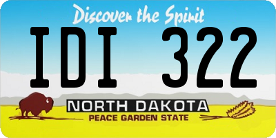 ND license plate IDI322