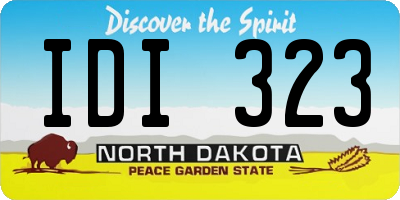 ND license plate IDI323