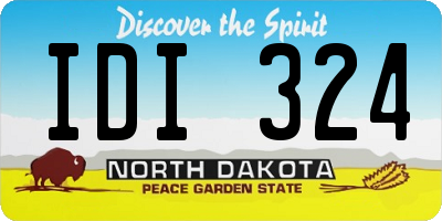 ND license plate IDI324