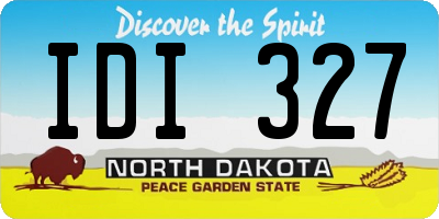 ND license plate IDI327