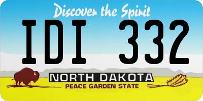 ND license plate IDI332