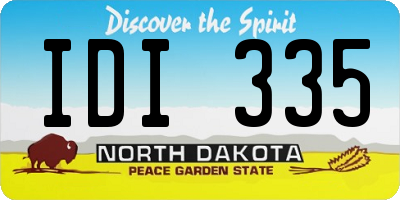 ND license plate IDI335