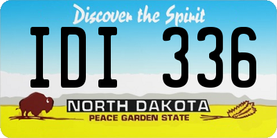 ND license plate IDI336