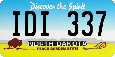 ND license plate IDI337