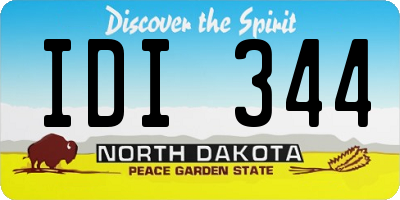 ND license plate IDI344