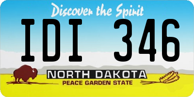 ND license plate IDI346