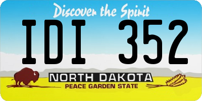 ND license plate IDI352