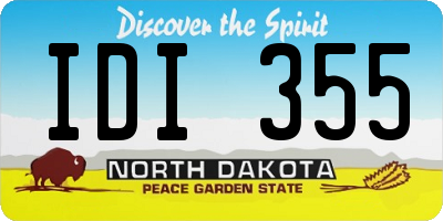 ND license plate IDI355