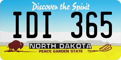 ND license plate IDI365