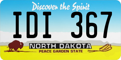ND license plate IDI367