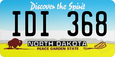 ND license plate IDI368