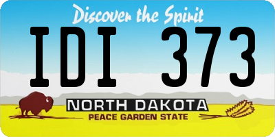 ND license plate IDI373