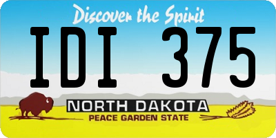 ND license plate IDI375