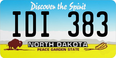 ND license plate IDI383