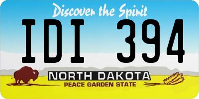 ND license plate IDI394
