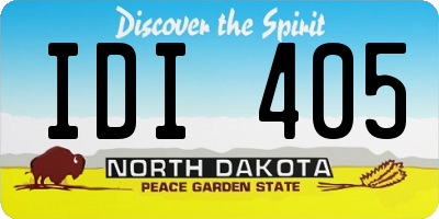 ND license plate IDI405
