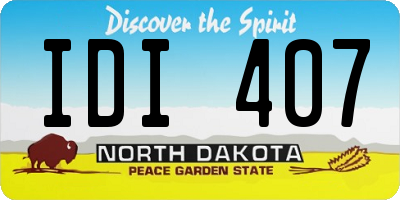 ND license plate IDI407
