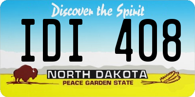 ND license plate IDI408