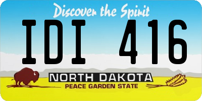 ND license plate IDI416