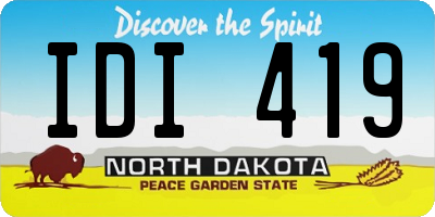 ND license plate IDI419