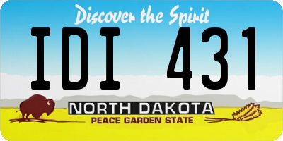 ND license plate IDI431