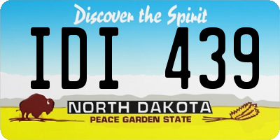 ND license plate IDI439
