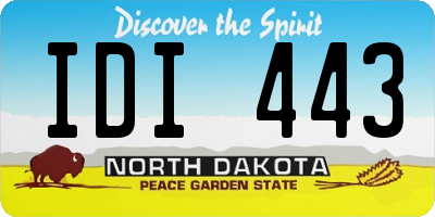 ND license plate IDI443