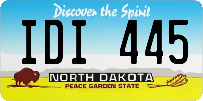 ND license plate IDI445
