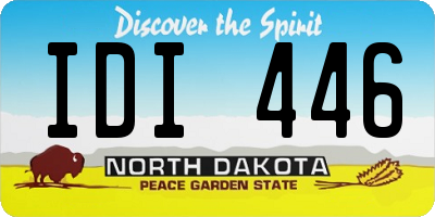ND license plate IDI446