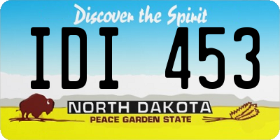 ND license plate IDI453