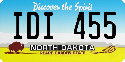 ND license plate IDI455