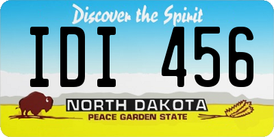 ND license plate IDI456
