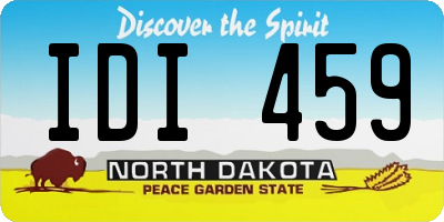 ND license plate IDI459