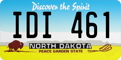 ND license plate IDI461
