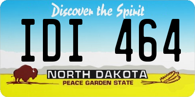 ND license plate IDI464