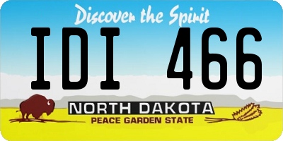 ND license plate IDI466