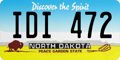 ND license plate IDI472