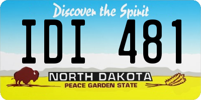 ND license plate IDI481