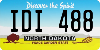 ND license plate IDI488