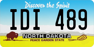 ND license plate IDI489