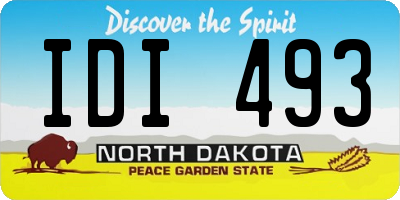 ND license plate IDI493