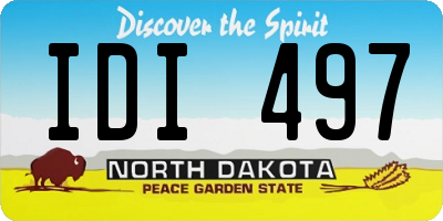ND license plate IDI497