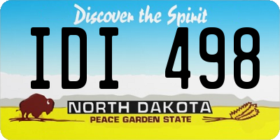 ND license plate IDI498