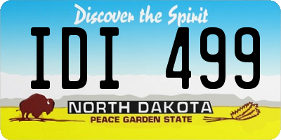 ND license plate IDI499