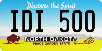 ND license plate IDI500