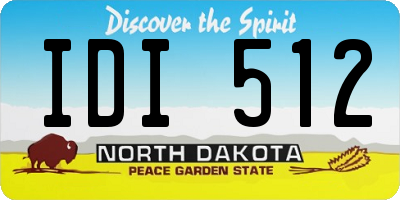 ND license plate IDI512